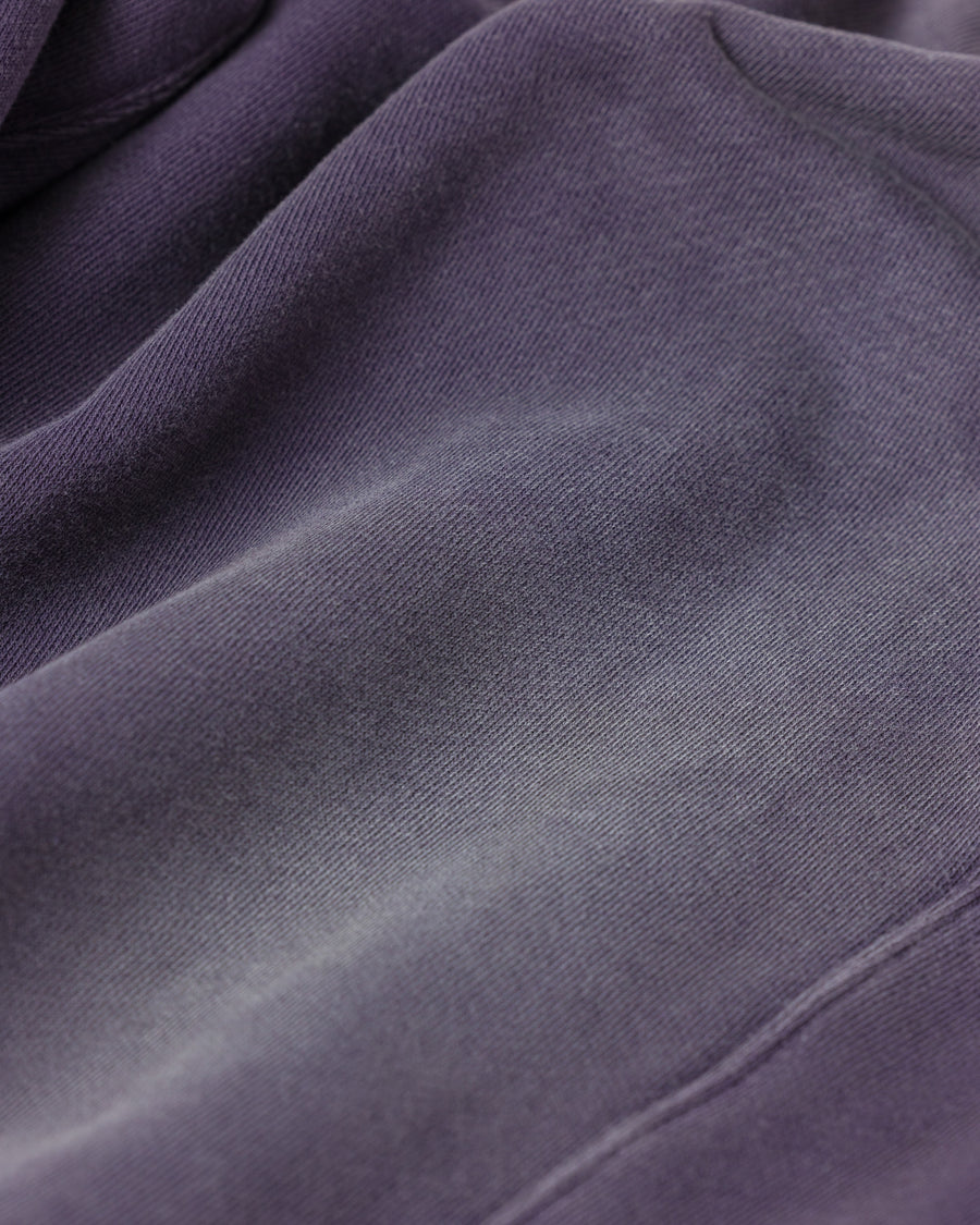 FADED TUCK WIDE SWEAT PANTS PURPLE