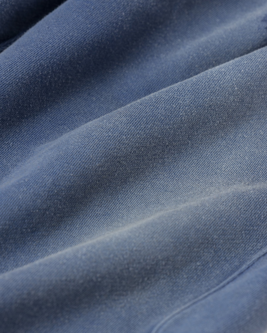 FADED TUCK WIDE SWEAT PANTS BLUE