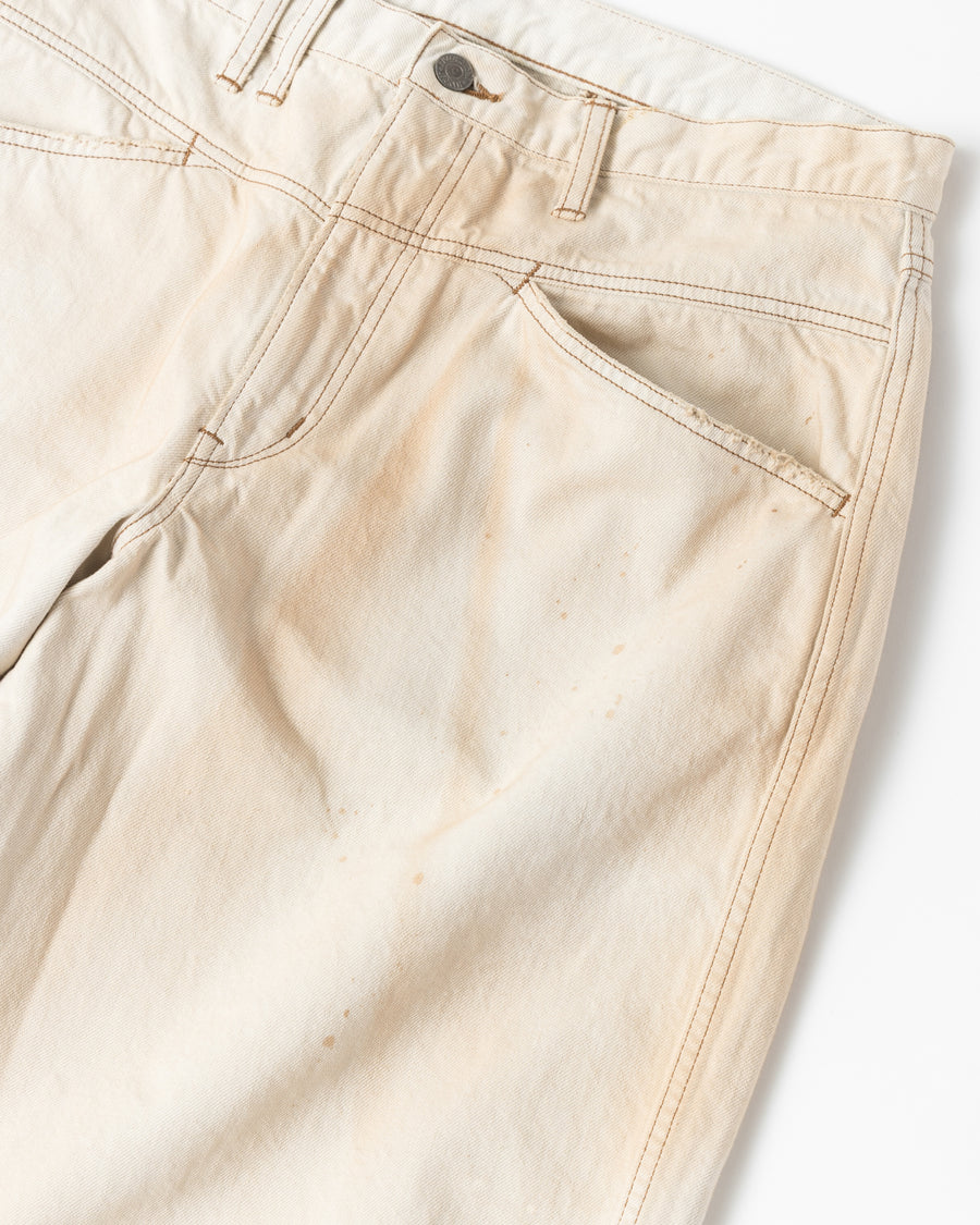 ANACHRONORM フロントヨーク デニムショーツ 生成り | 12oz ムラ糸デニム エイジング加工 アタリ ストリート 日本製