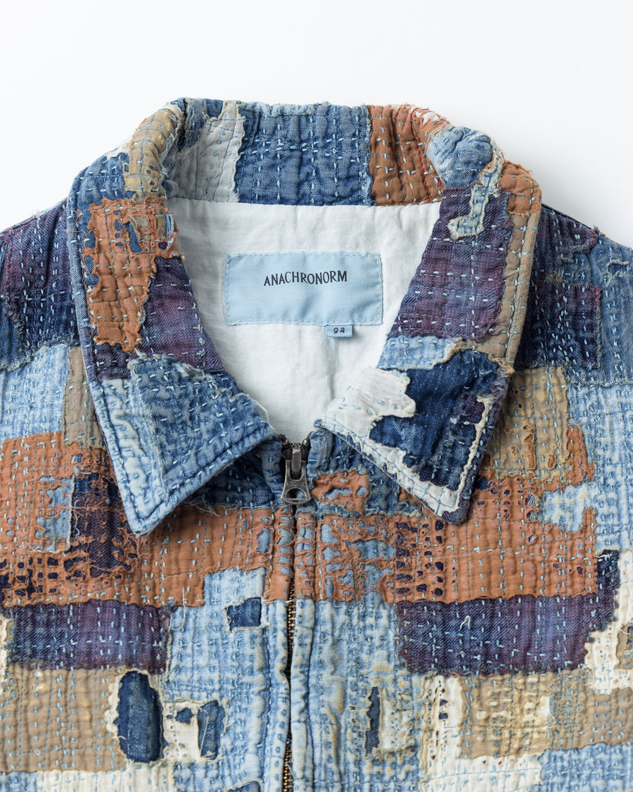 SASHIKO PATCHED JACKET INDIGO