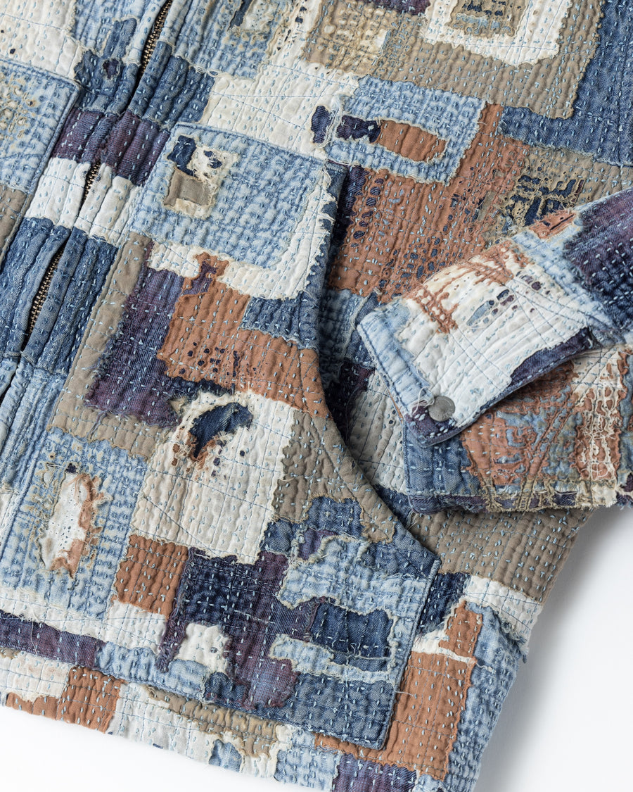 SASHIKO PATCHED JACKET INDIGO