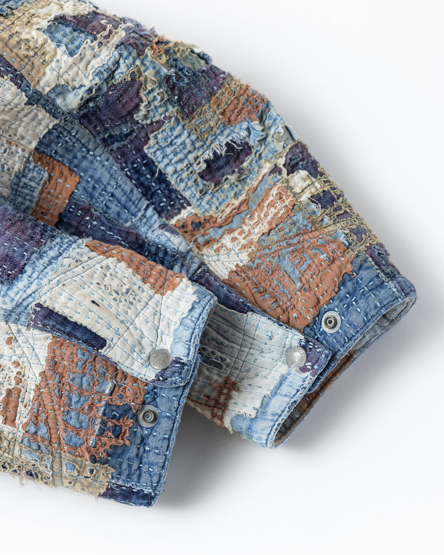 SASHIKO PATCHED JACKET INDIGO