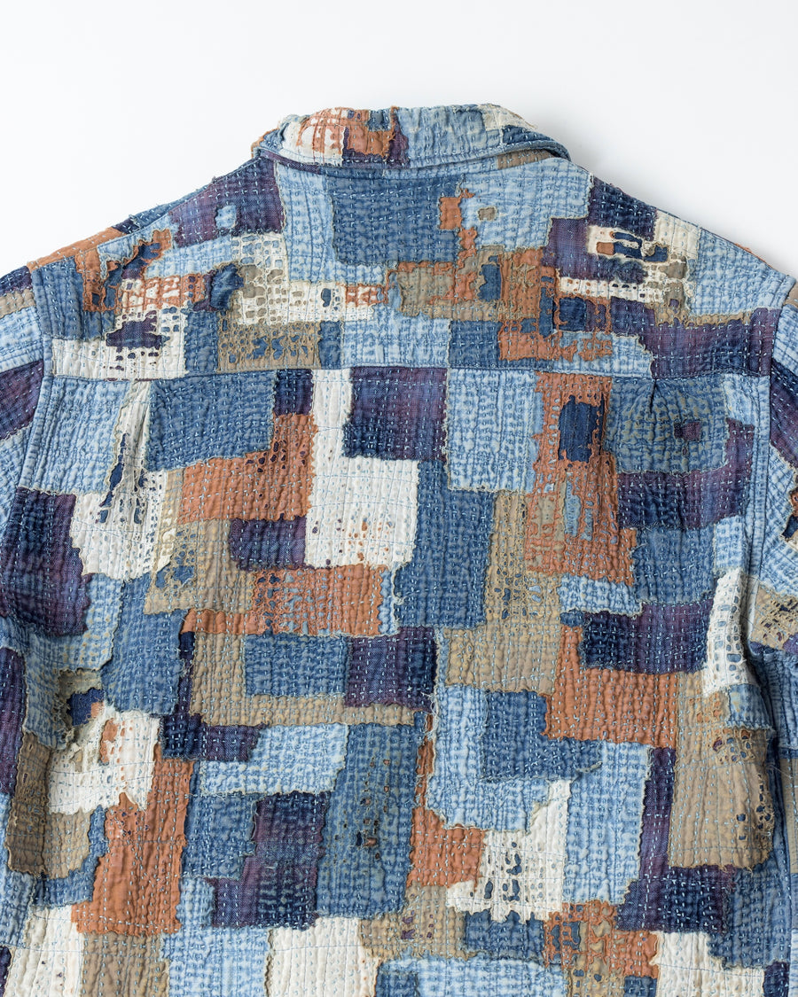 SASHIKO PATCHED JACKET INDIGO