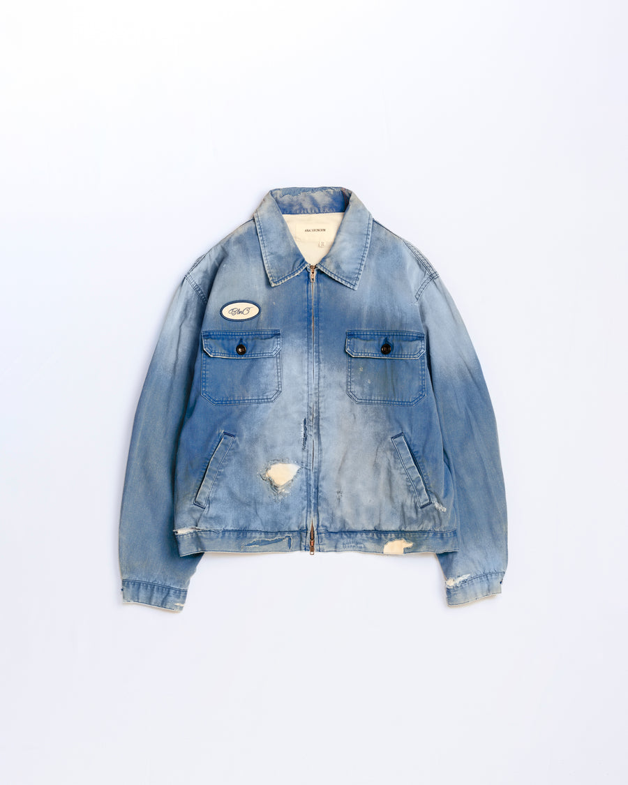 REMAKED TIMEWORN WORK JACKET BLUE