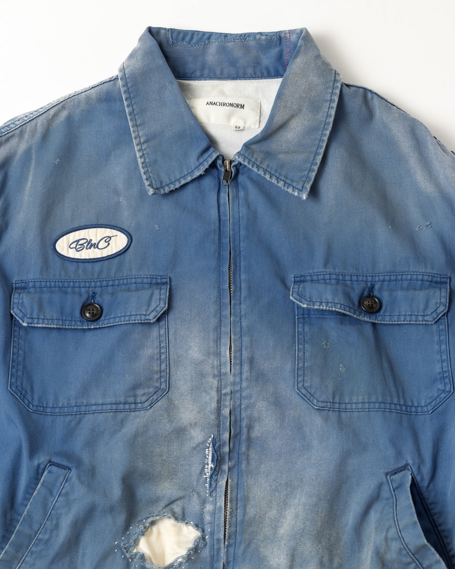 REMAKED TIMEWORN WORK JACKET BLUE