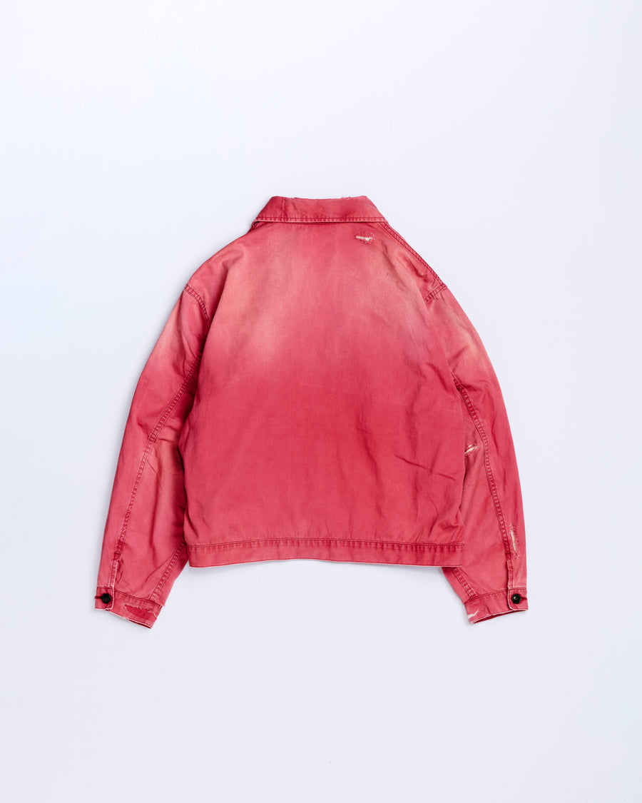 REMAKED TIMEWORN WORK JACKET RED