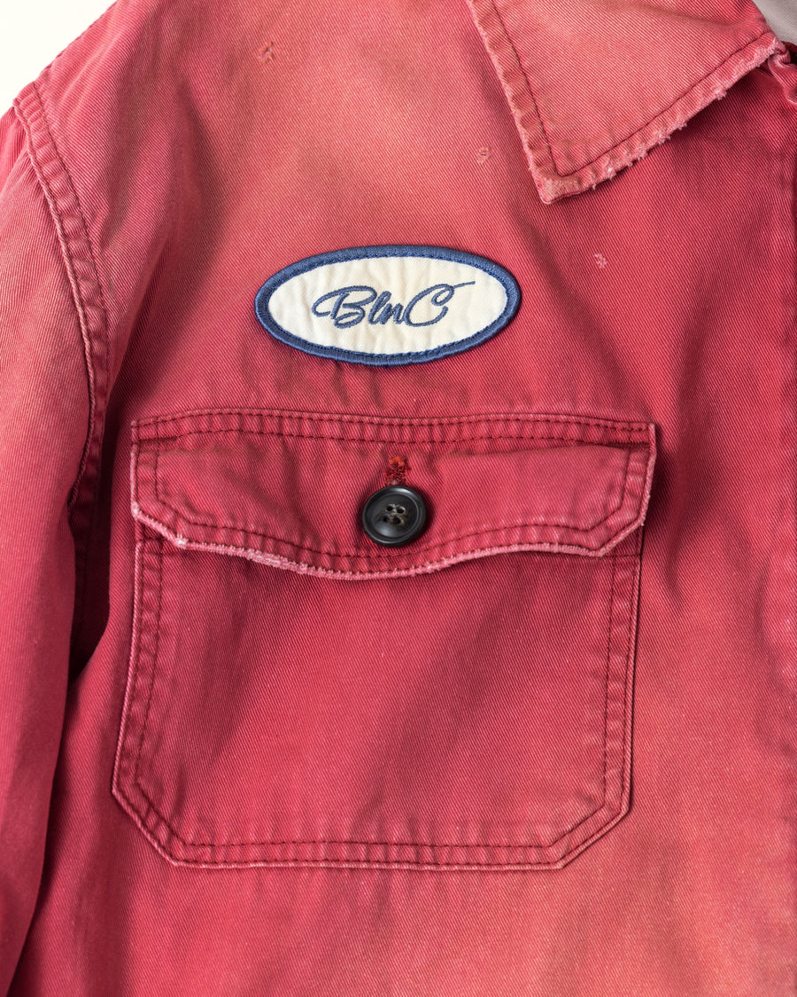 REMAKED TIMEWORN WORK JACKET RED