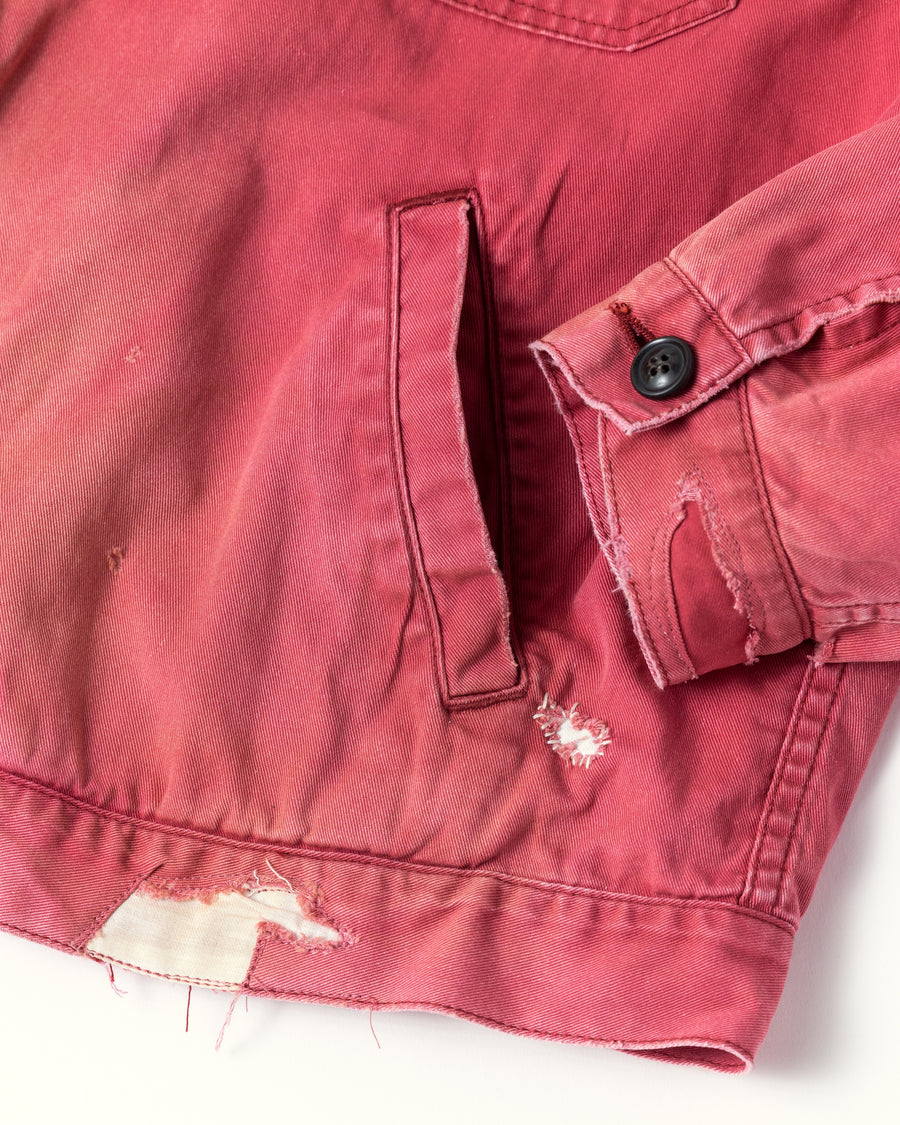 REMAKED TIMEWORN WORK JACKET RED
