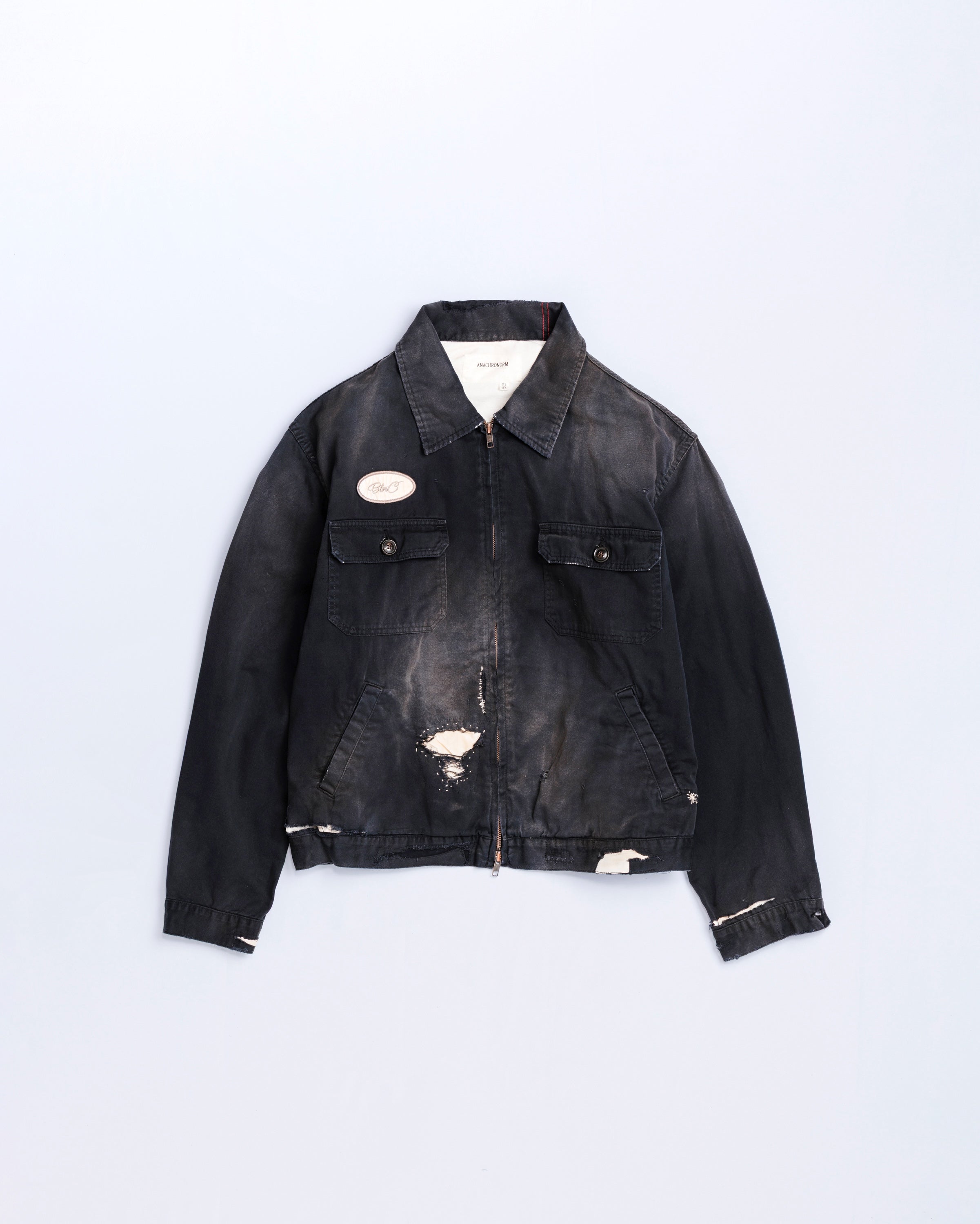 REMAKED TIMEWORN WORK JACKET BLACK
