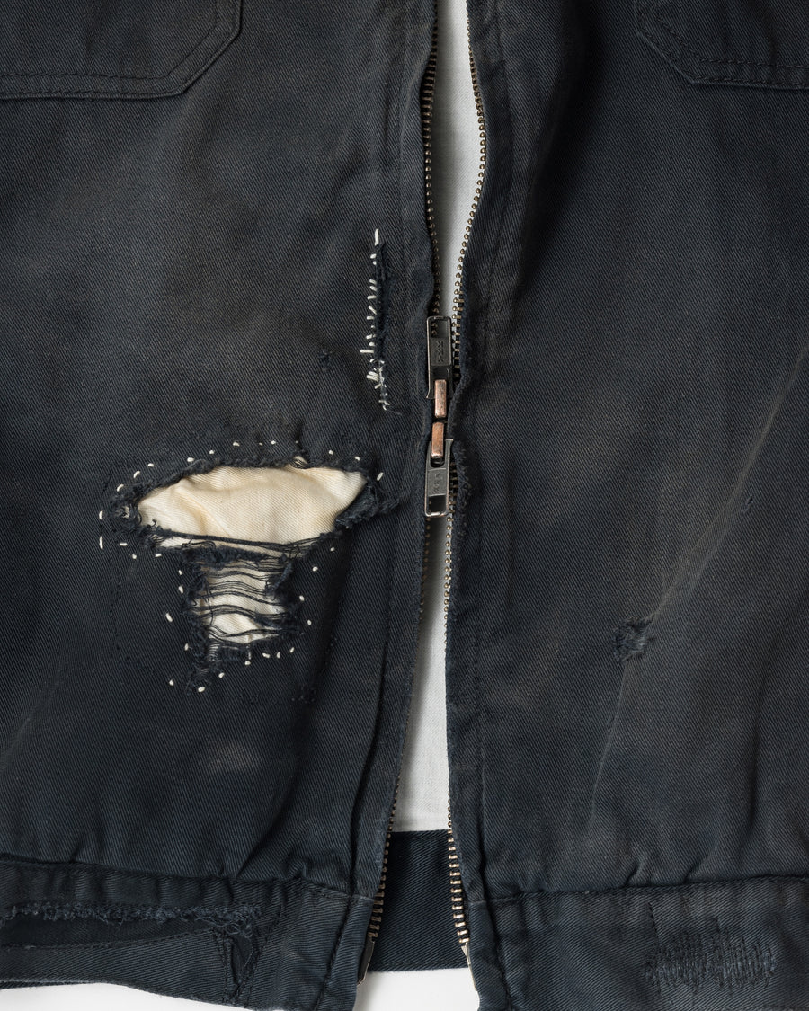 REMAKED TIMEWORN WORK JACKET BLACK