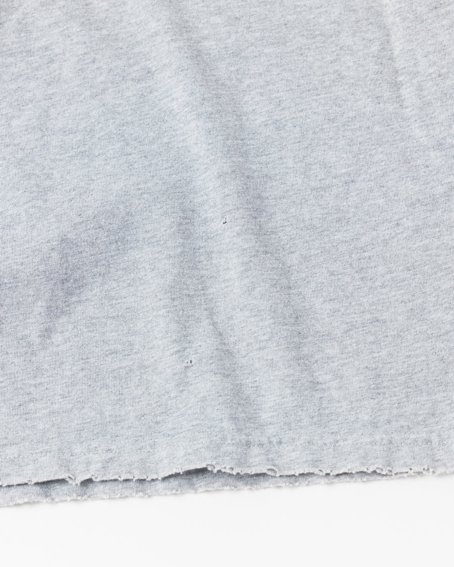 DAMAGED EMB S/S T-S SKY MIX GRAY