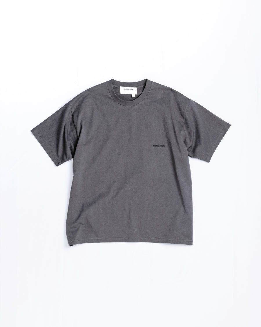 ANACHRONORM スタンダード 刺繍 半袖Tシャツ チャコール | ロゴ刺繍 ステイフレッシュコットン 抗菌防臭 リラックスシルエット