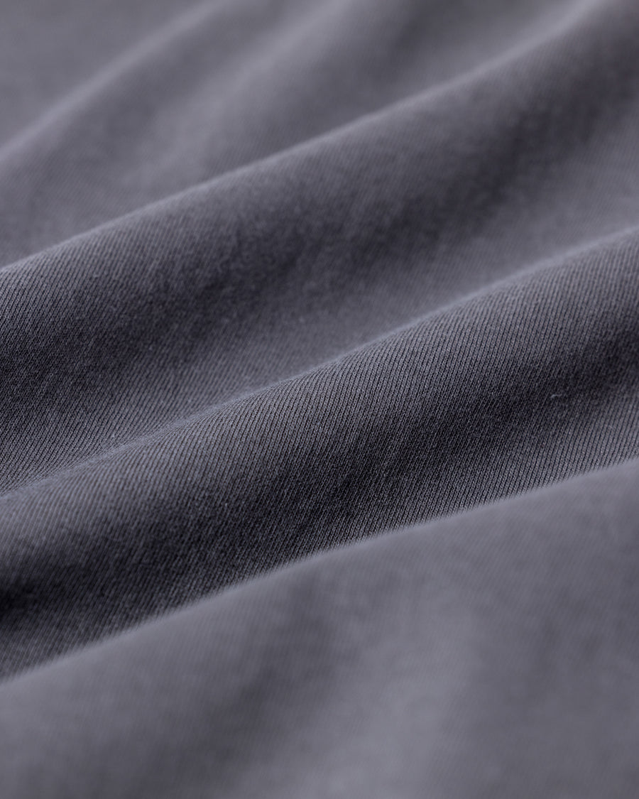 STANDARD EMB S/S T-S CHARCOAL