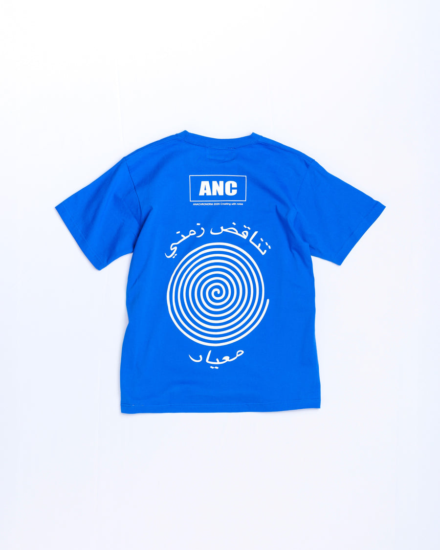 VORTEX PRINTED S/S T-S BLUE – ANACHRONORM