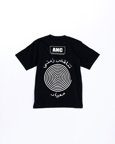 VORTEX PRINTED S/S T-S BLACK