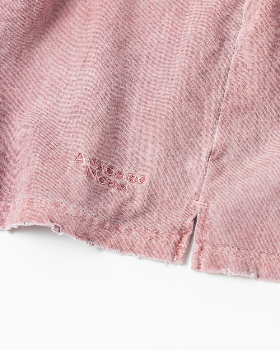 ANACHRONORM ピグメントダイ ポケット 半袖Tシャツ レッド | 特殊顔料染め コットン天竺 オリジナルカラー 日本製