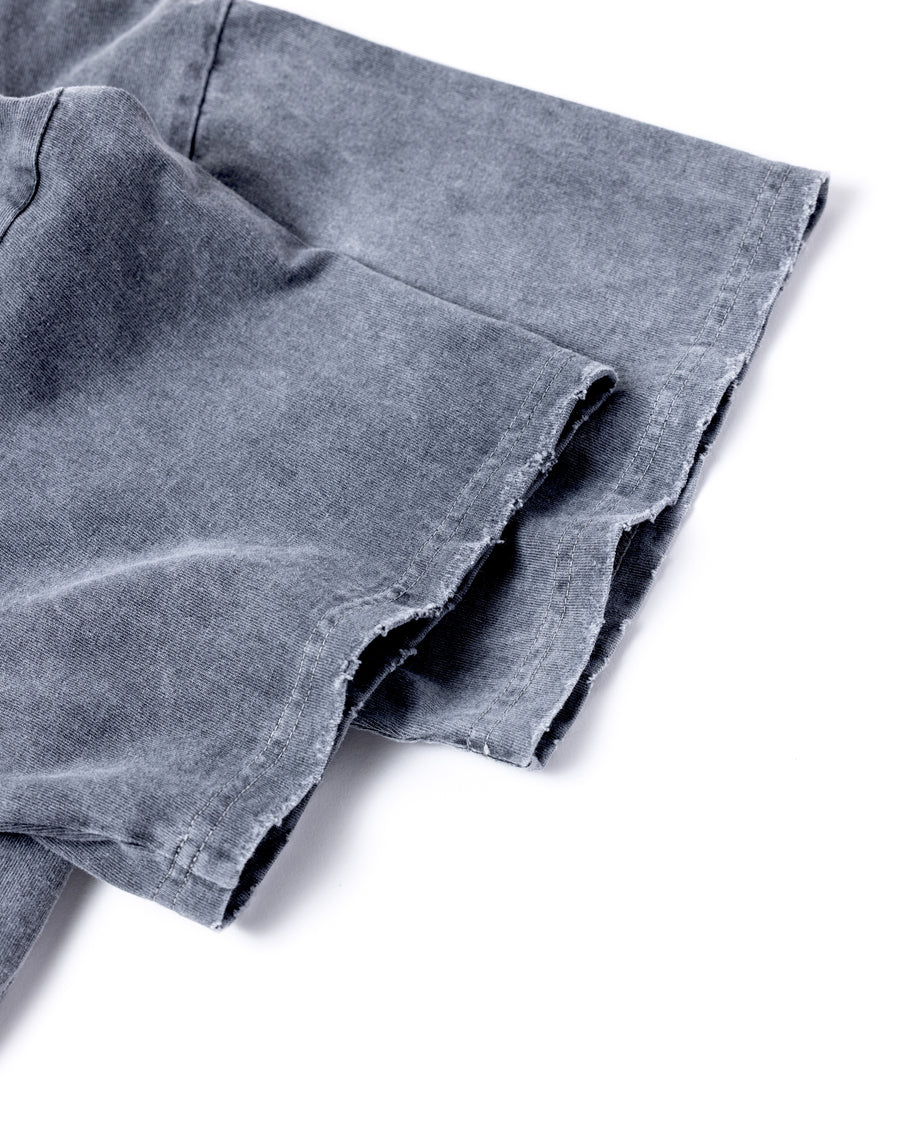 ANACHRONORM ピグメントダイ ポケット 半袖Tシャツ ブラック | 特殊顔料染め コットン天竺 オリジナルカラー 日本製