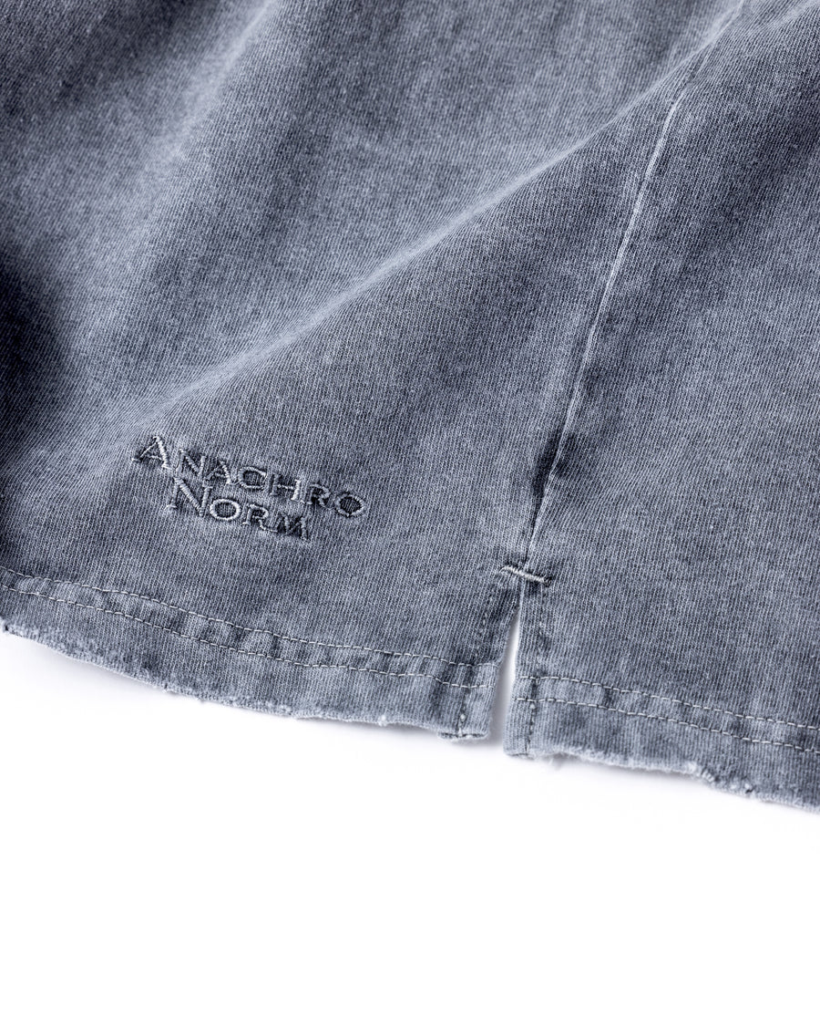 ANACHRONORM ピグメントダイ ポケット 半袖Tシャツ ブラック | 特殊顔料染め コットン天竺 オリジナルカラー 日本製