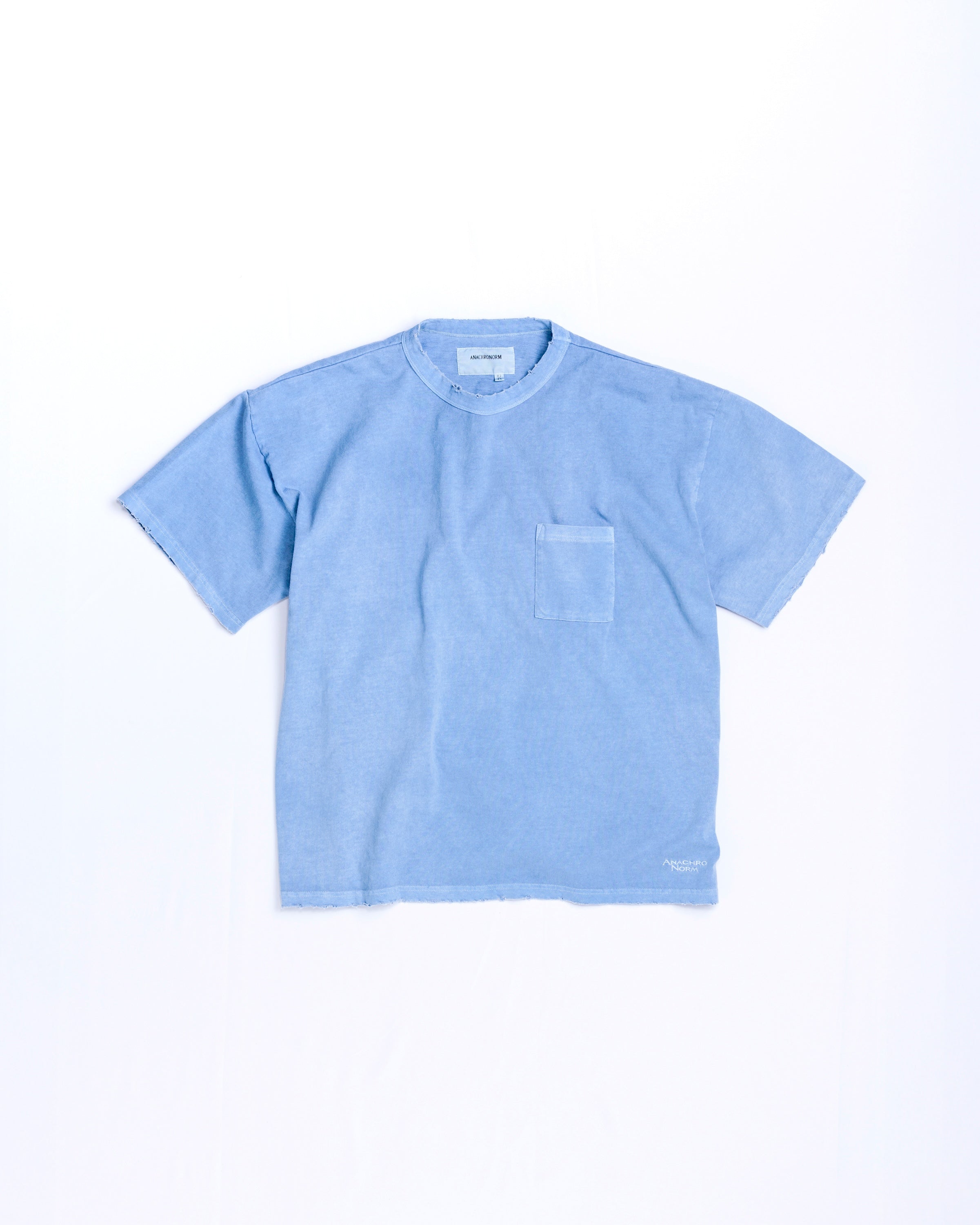 PIGMENT DYED POCKET S/S T-S BLUE