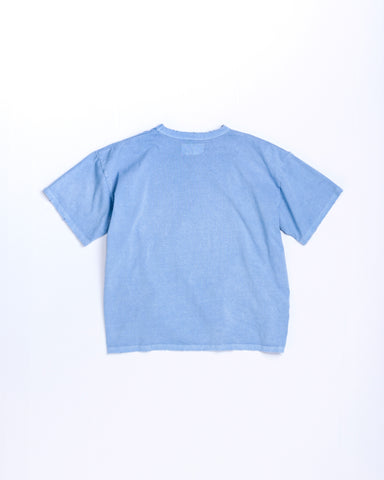 PIGMENT DYED POCKET S/S T-S BLUE