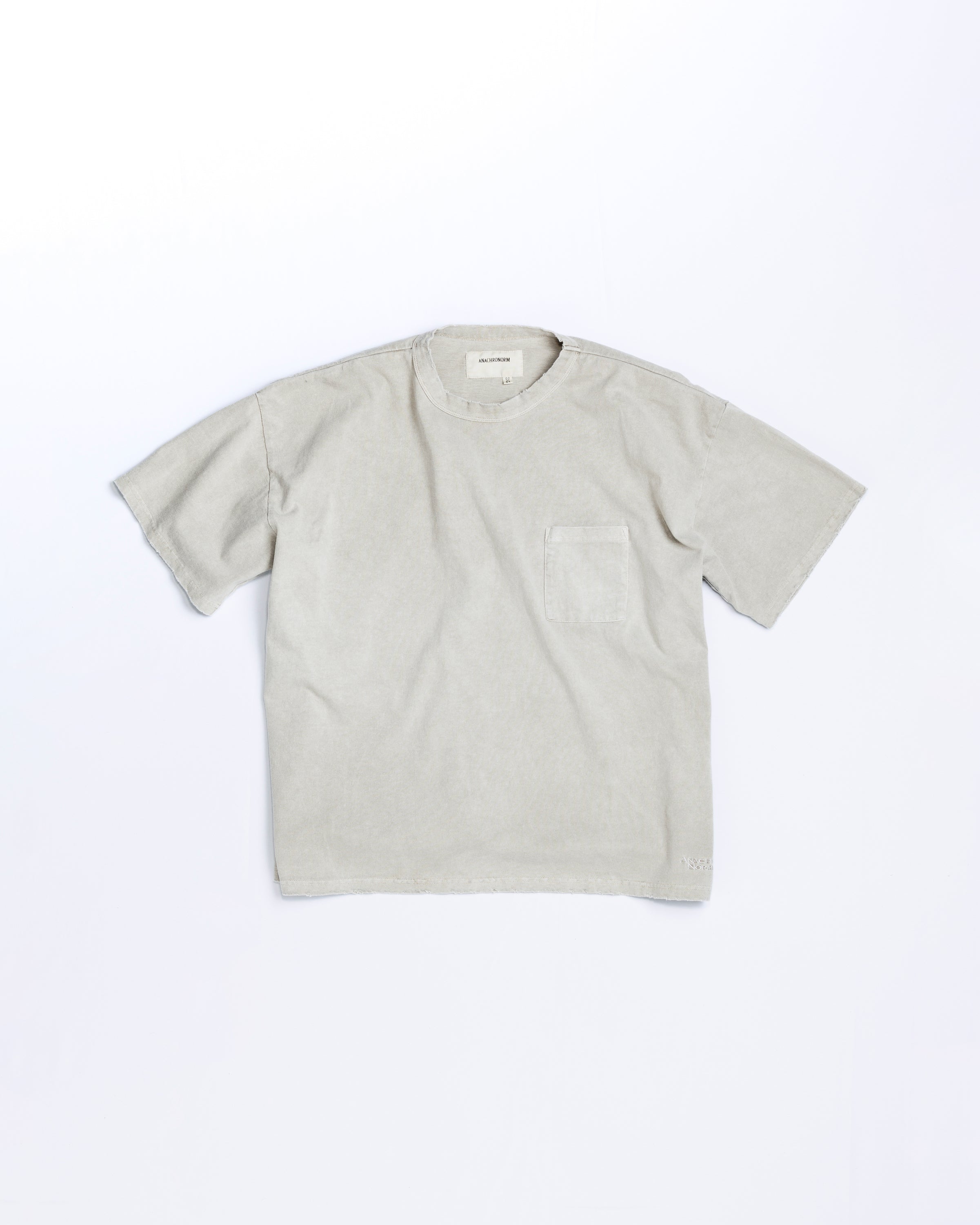 PIGMENT DYED POCKET S/S T-S BEIGE