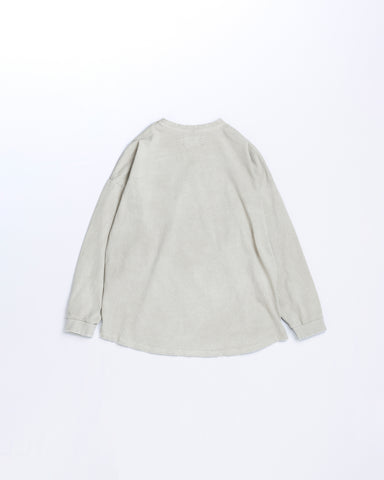 PIGMENT DYED POCKET L/S T-S BEIGE