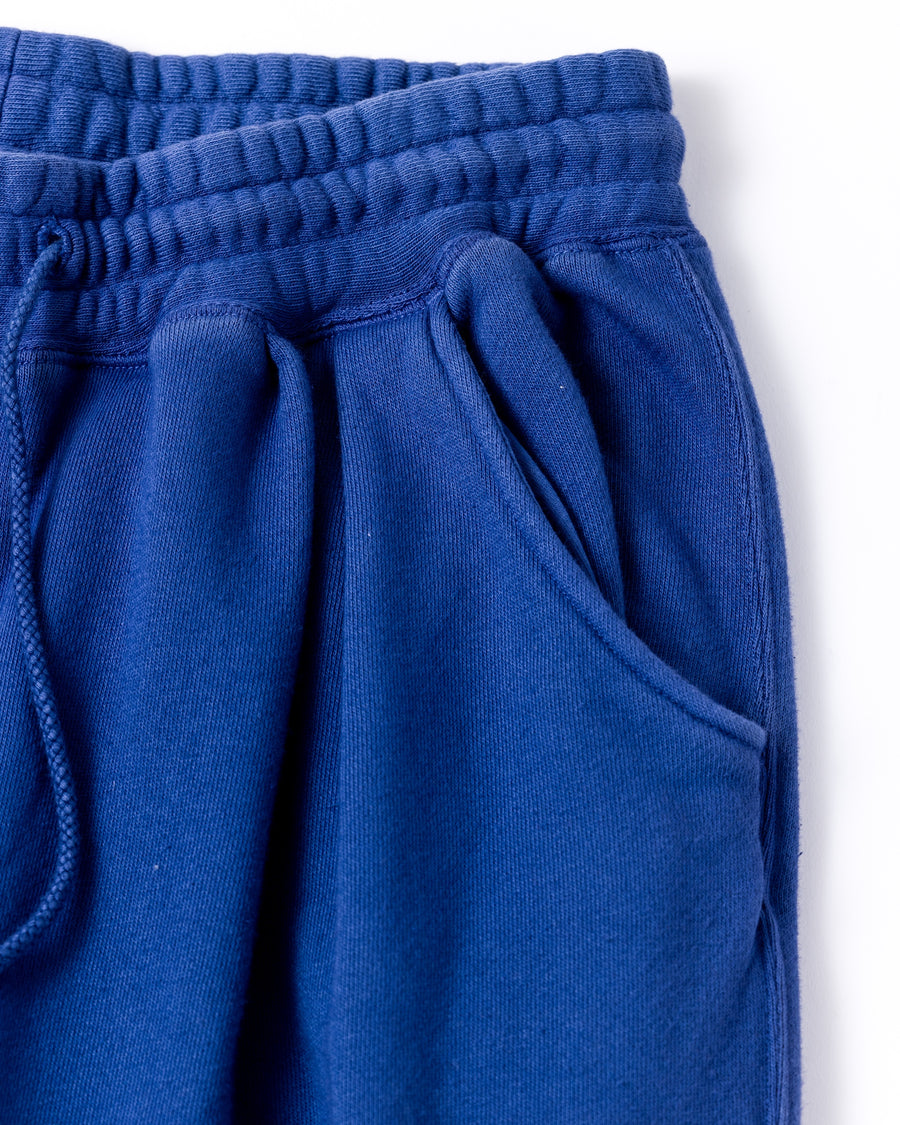 TUCK WIDE SWEAT PANTS BLUE