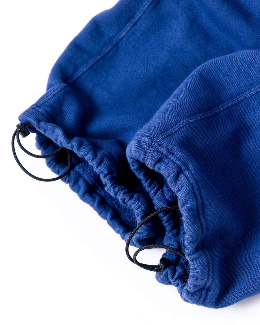 TUCK WIDE SWEAT PANTS BLUE