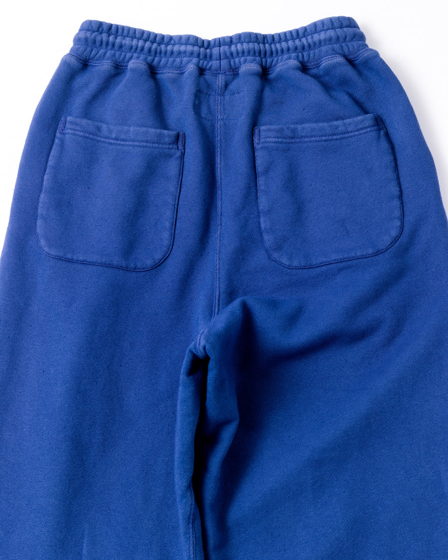 TUCK WIDE SWEAT PANTS BLUE