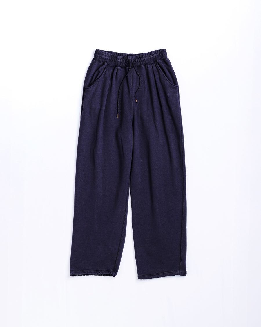 TUCK WIDE SWEAT PANTS BLUE PURPLE