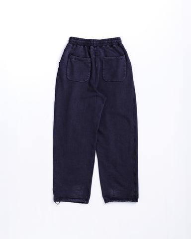 TUCK WIDE SWEAT PANTS BLUE PURPLE