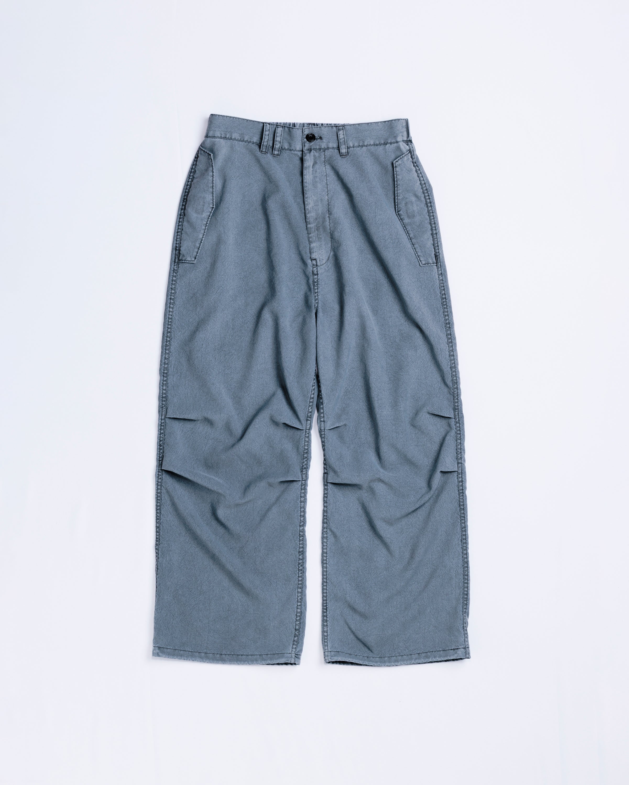 POLYESTER LIGHTWEIGHT FLAP PANTS GRAY BLUE