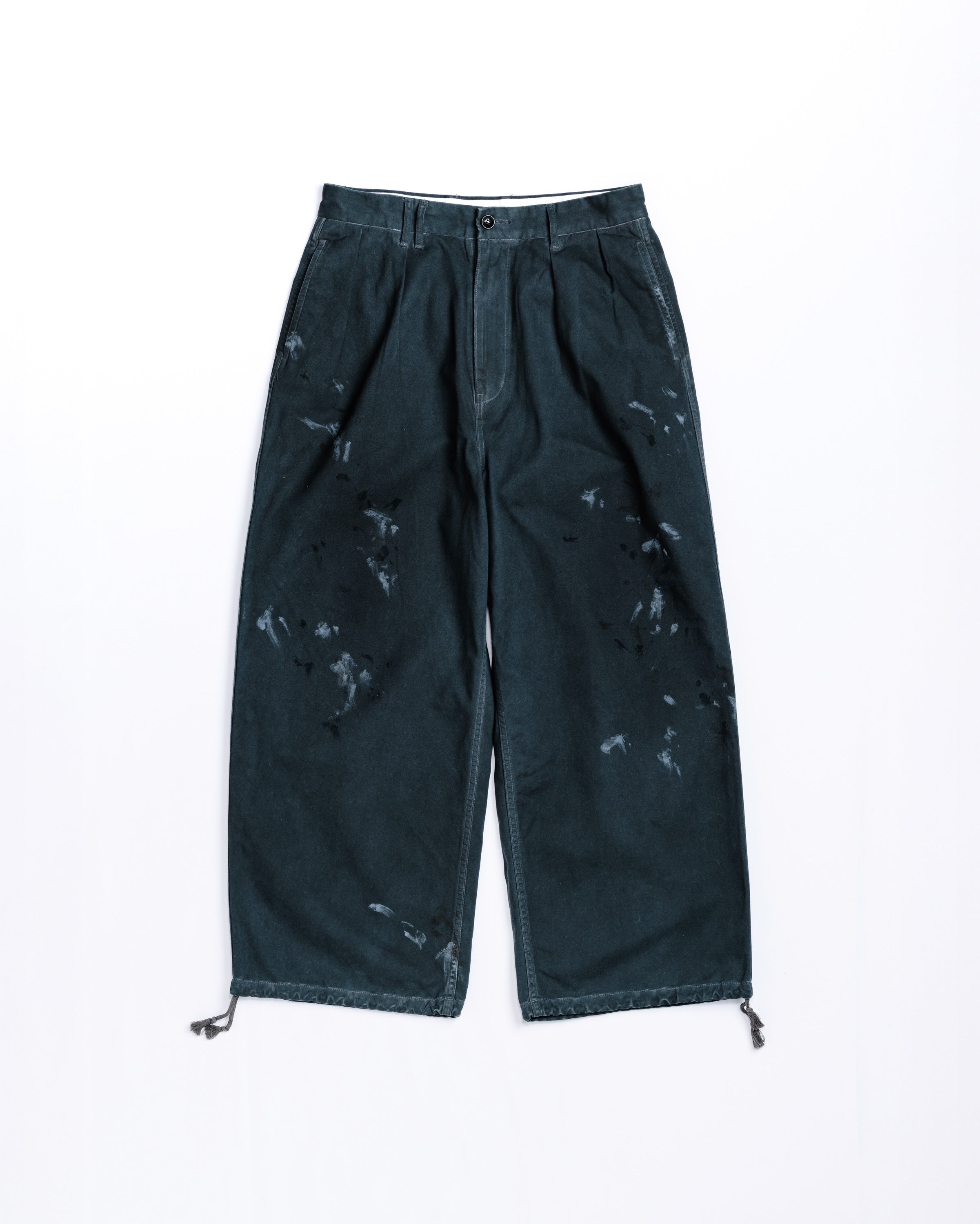 DIRTWORK WIDE CHINO TROUSERS CHARCOAL