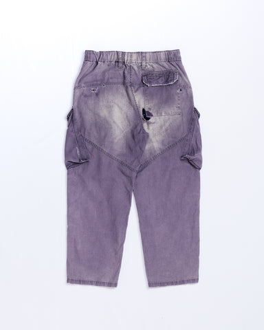 REMAKED HERRINGBONE COMBAT CARGO TROUSERS CHARCOAL