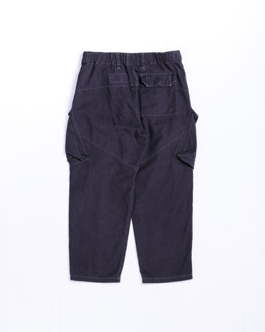 HERRINGBONE COMBAT CARGO TROUSERS CHARCOAL