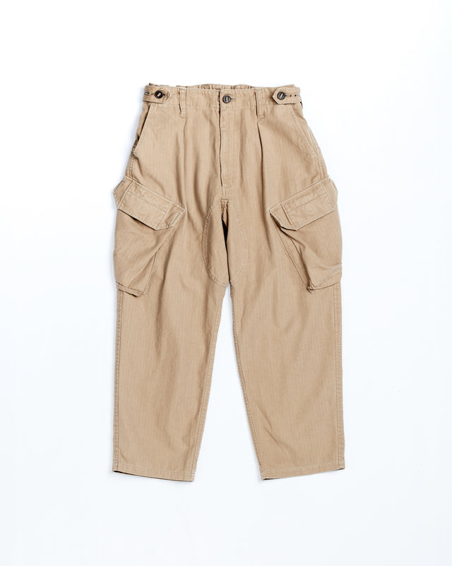 ANACHRONORM ヘリンボーン ワークパンツ サスペンダー ごま塩 32 anachronorm - anachronorm / アナクロノーム | ヴィンテージ加工