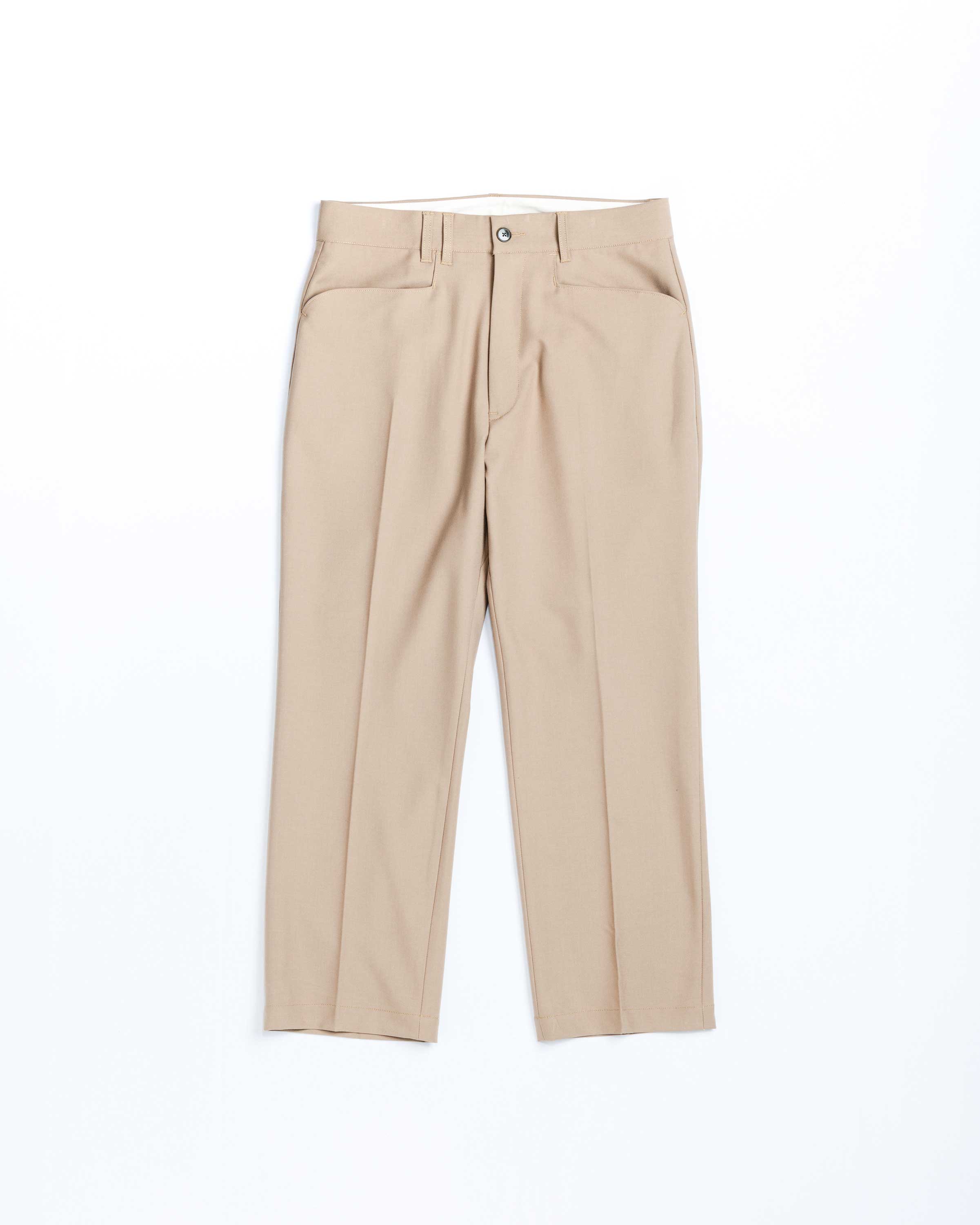 CENTER PRESS L POCKET SLACKS BEIGE
