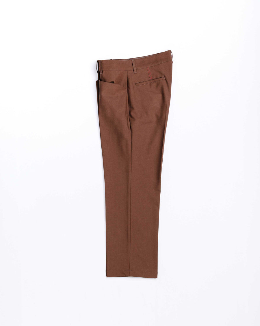 ANACHRONORM センタープレス Lポケットスラックス ポリエステルツイル素材のストレートシルエット