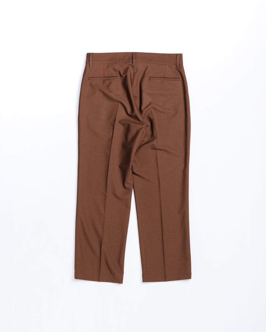 ANACHRONORM センタープレス Lポケットスラックス ポリエステルツイル素材のストレートシルエット