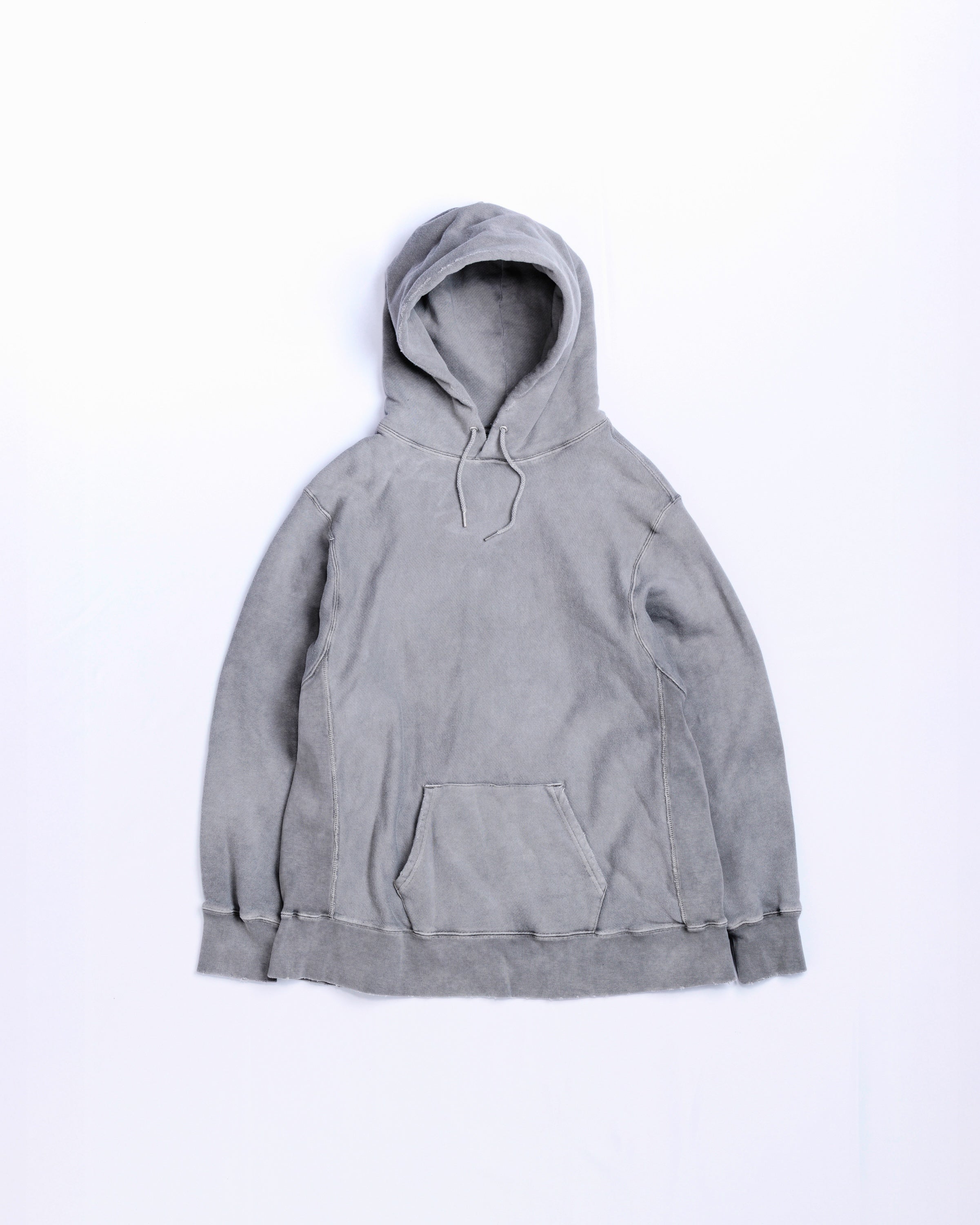 PIGMENT DYED SIDE LIB SWEAT PARKA GRAY