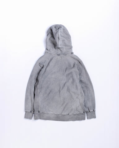 PIGMENT DYED SIDE LIB SWEAT PARKA GRAY
