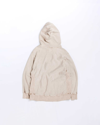 PIGMENT DYED SIDE LIB SWEAT PARKA BEIGE