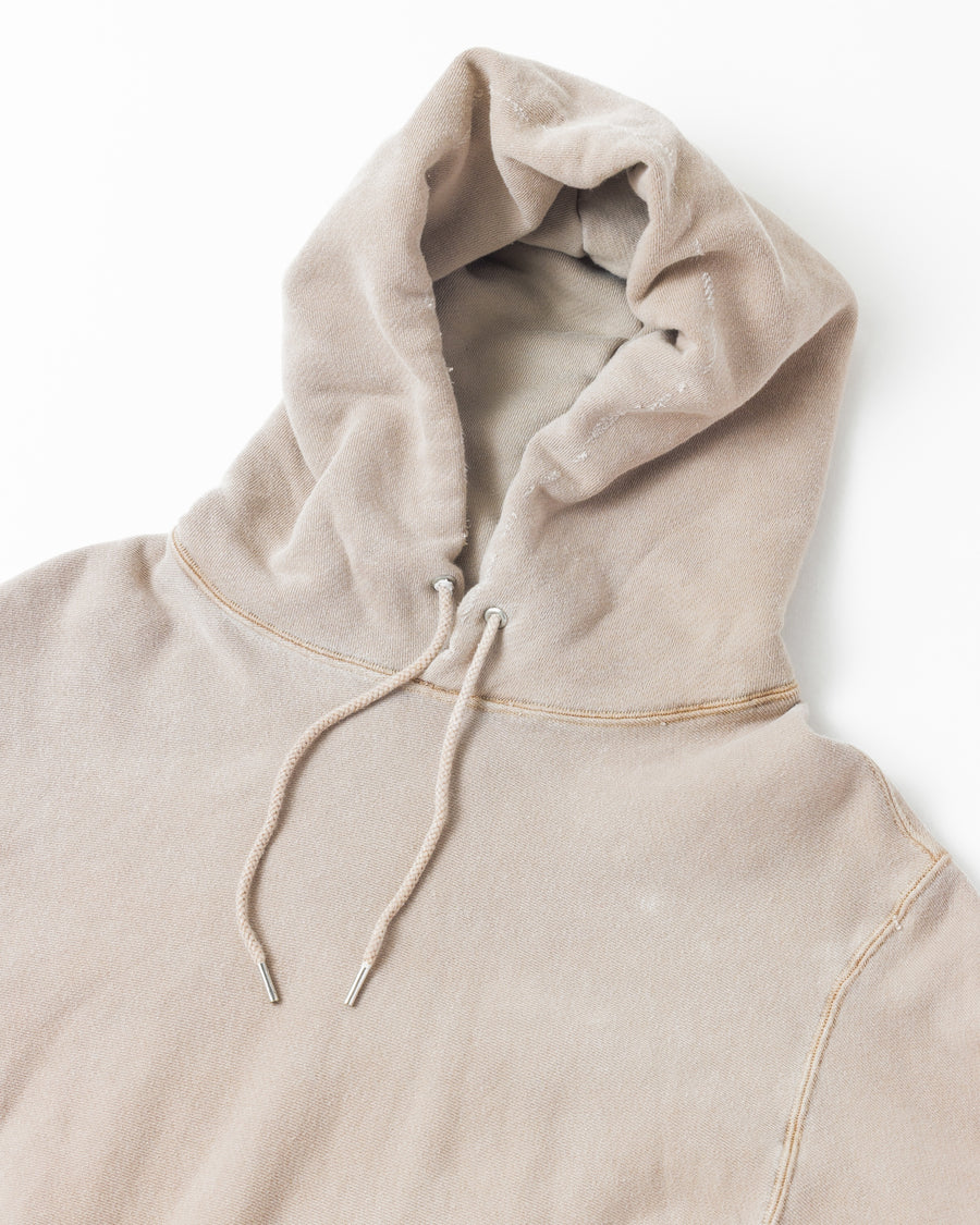 PIGMENT DYED SIDE LIB SWEAT PARKA BEIGE