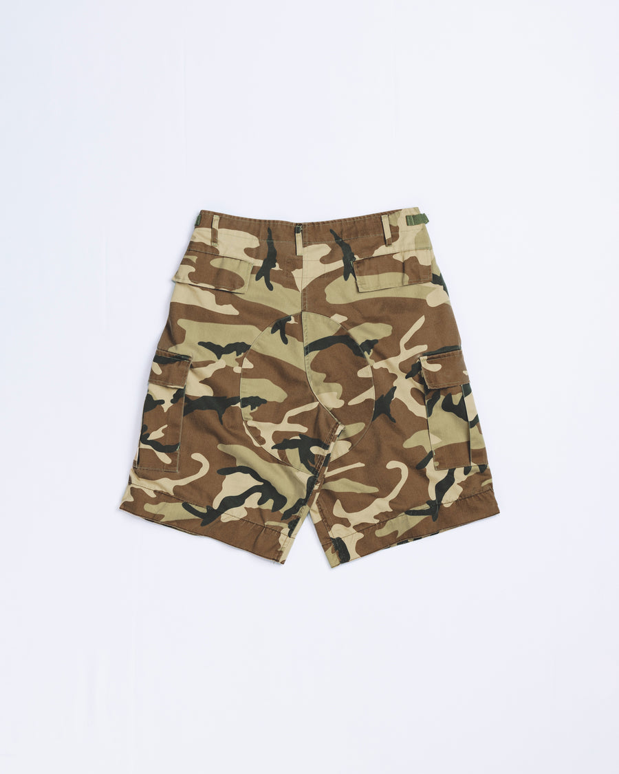 ANACHRONORM フェイデッド BDU カモショーツ ウッドランド | T/Cツイル 米軍BDUリメイク エイジング加工 フロントタック 速乾 日本製
