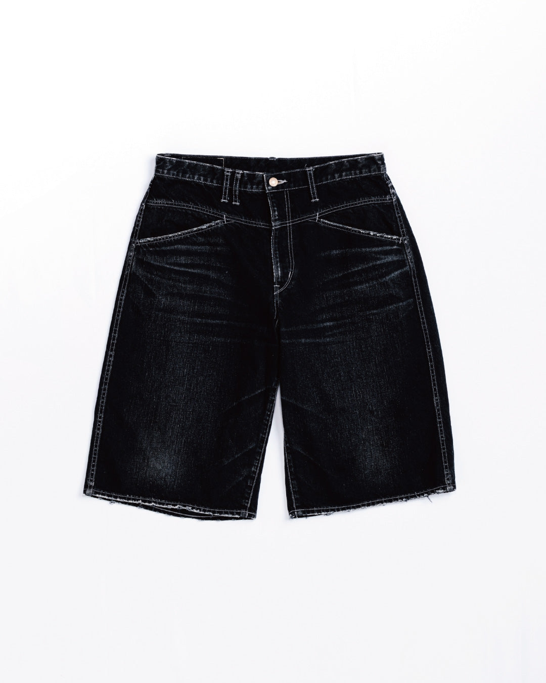 FRONT YORK DENIM SHORTS BLACK
