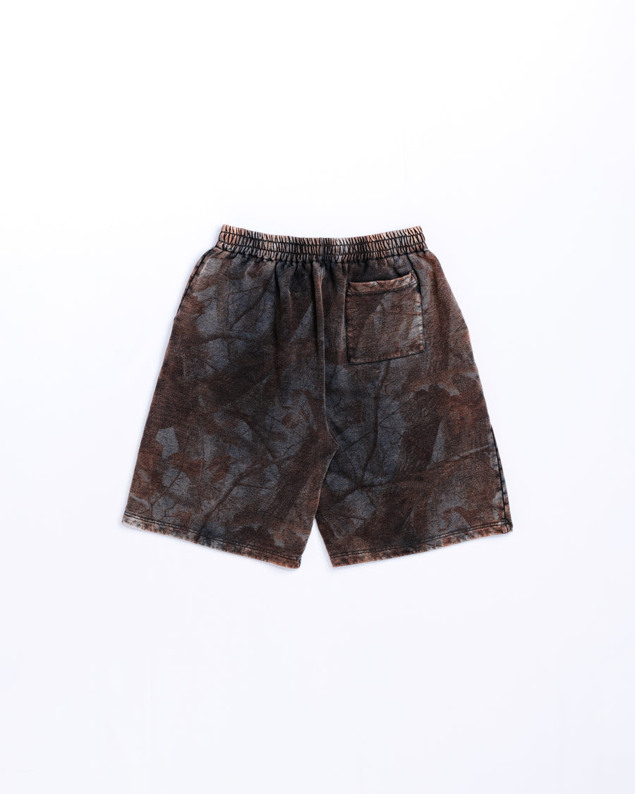 ANACHRONORM 硫化染め リアルツリー スウェットショーツ サルファーブラック | 硫化染め サステナブルブリーチ カモフラージュ柄 コットン100%