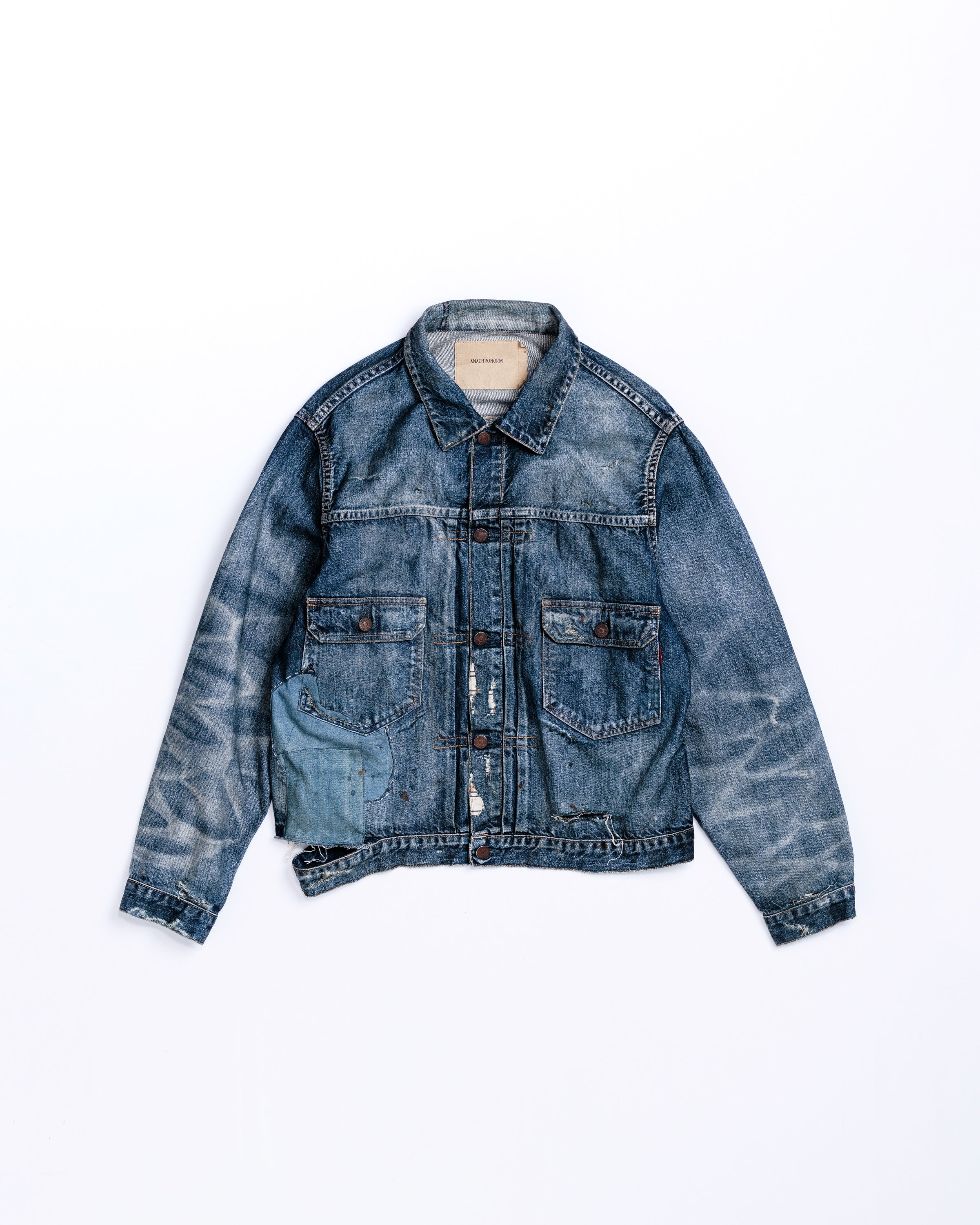 REMAKED DOUBLE POCKET DENIM JACKET INDIGO