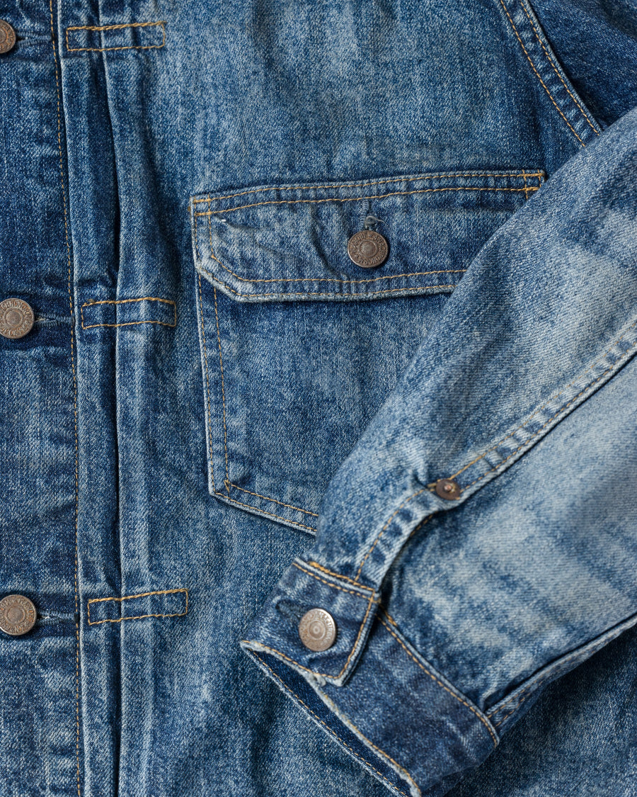 ANACHRONORM エイジング ダブルポケット デニムジャケット インディゴ | 507XX 2ndタイプ 11.5ozデニム エイジング加工 アタリ 日本製
