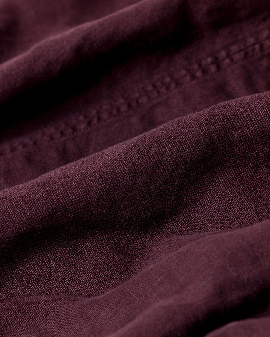 ANACHRONORM / SULFUR DYED LINEN UTILITY JACKET - BURGUNDY