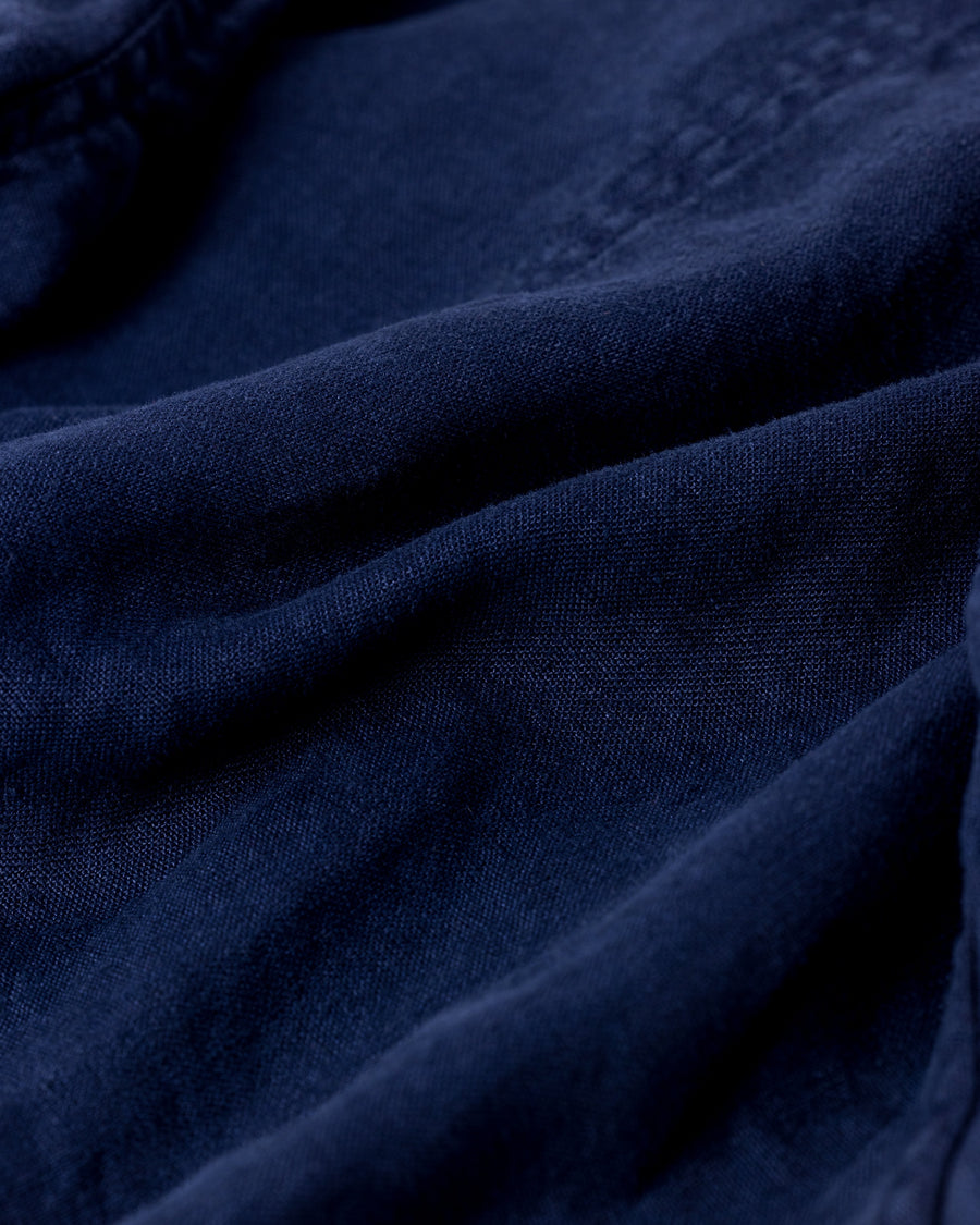 SULFUR DYED LINEN UTILITY JACKET NAVY